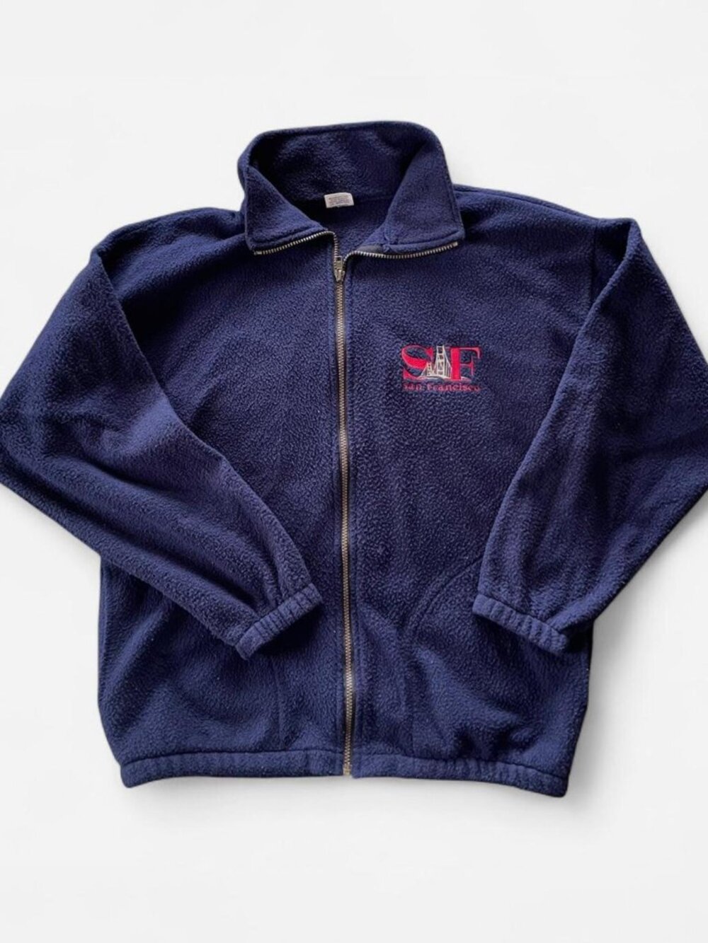Vintage 80s/90s Retro San Francisco Zip-up Jacket with Embroidery - size medium